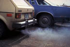 Smoke from an exhaust pipe